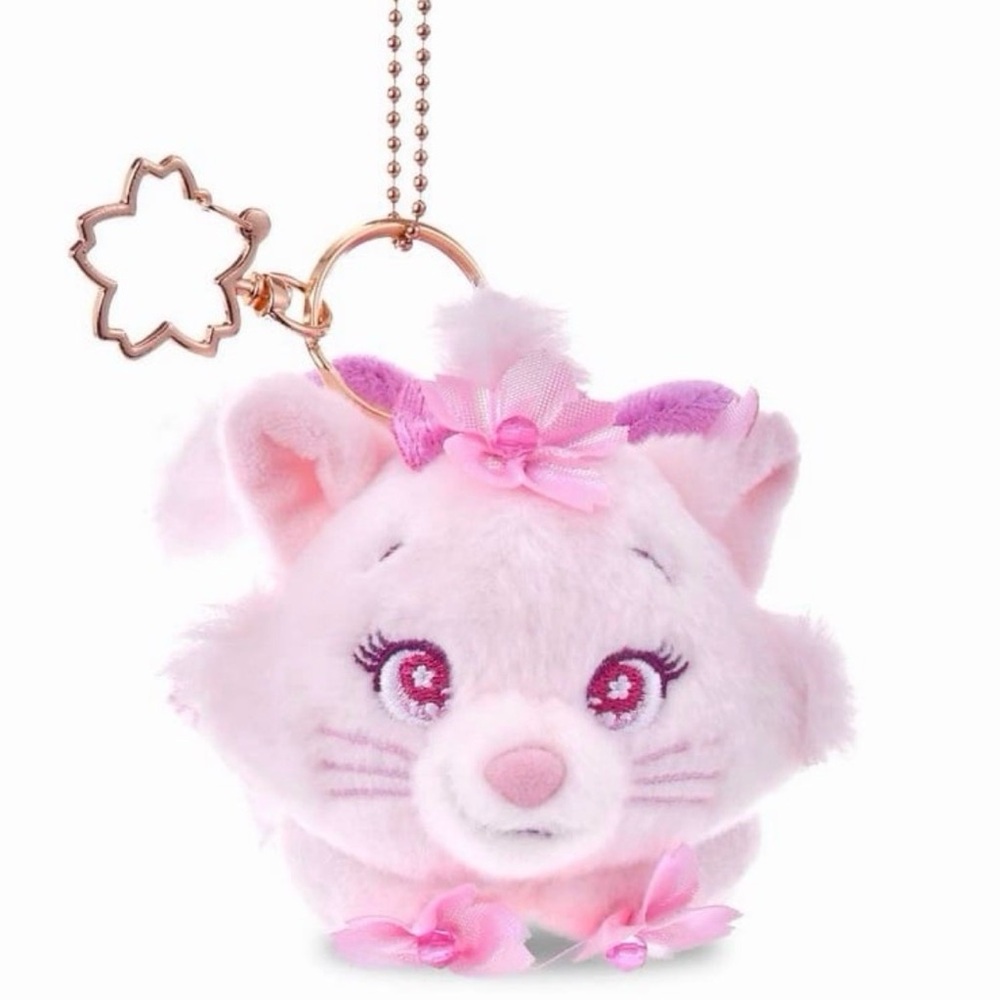 Japan Disney Store Exclusive 2026 Sakura Collection Marie Plush Keychain